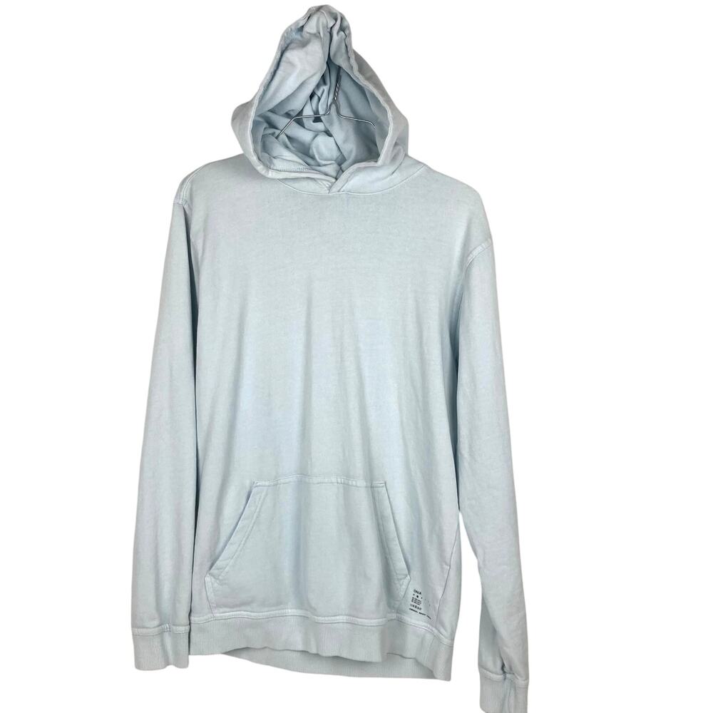 Onia Pullover Hoodie S Pastel Baby Blue Kangaroo Pocket Cotton Athleisure GYM